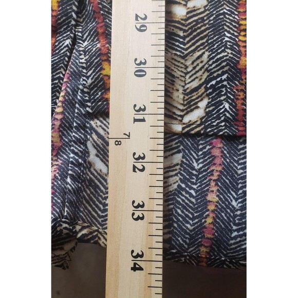 Catherines Blouse Top 5X 34/36W Multicolor Chevron Roll Tab Sleeve Tunic Casual - Picture 8 of 8